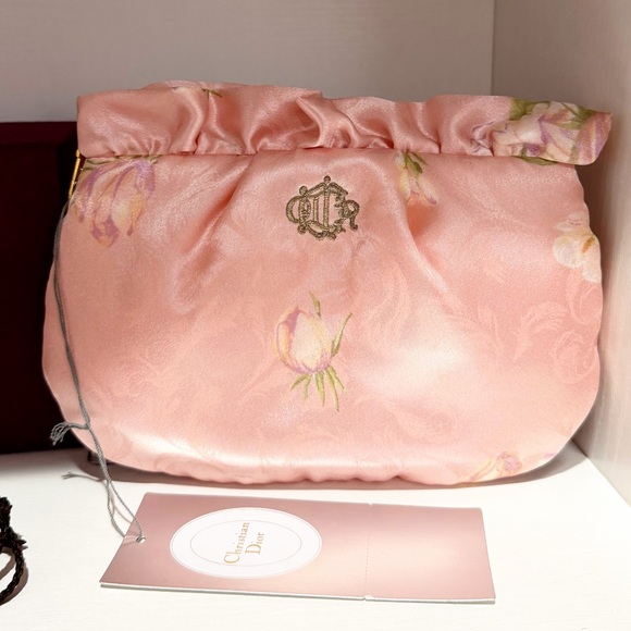 Dior Handbags - Dior Pink Floral Cosmetic Pouch